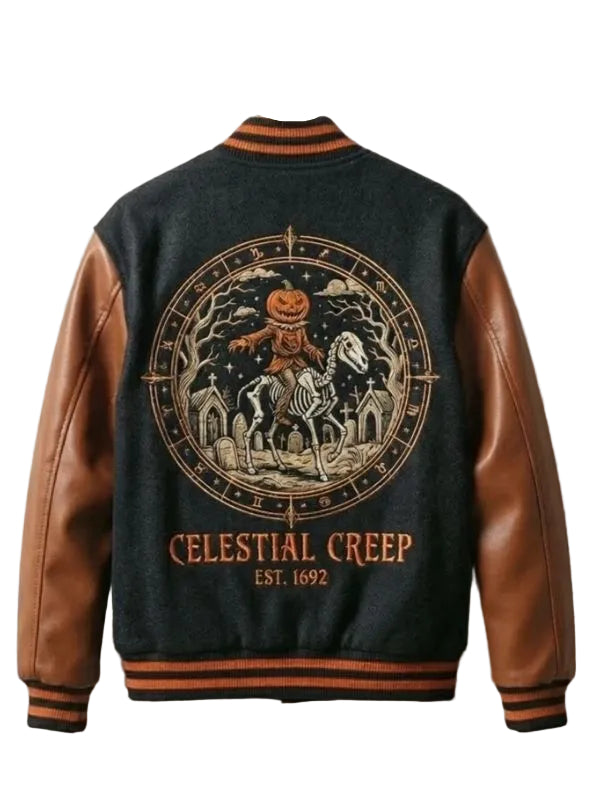Halloween Werewolf Celestial Creep Varsity Jacket