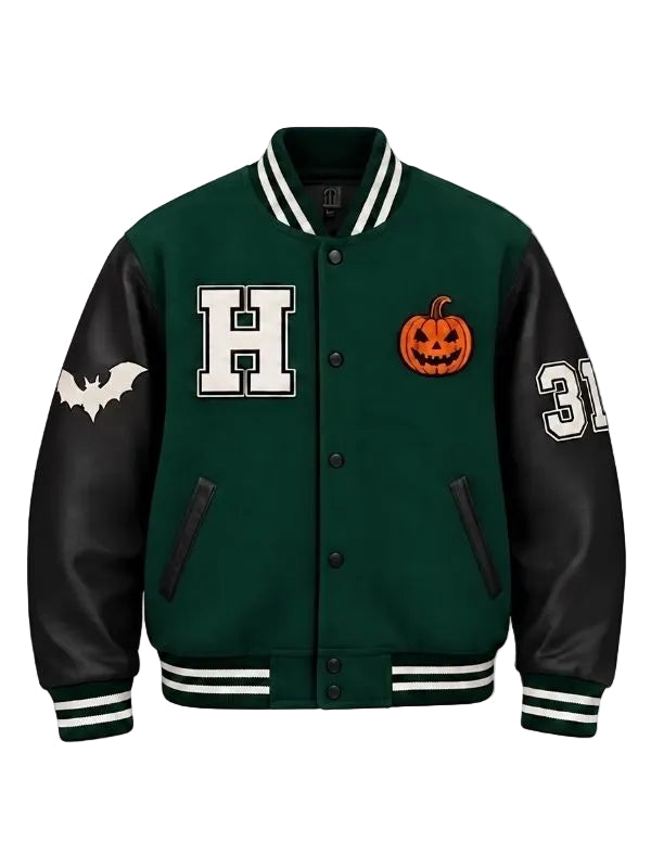 Halloween Jack-O'-Lantern Varsity Jacket