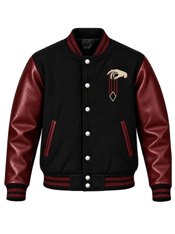 Halloween Marionette Hand Varsity Jacket