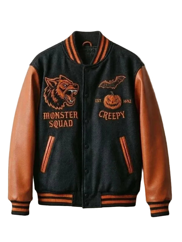 Halloween Zodiac Graveyard Varsity Jacket