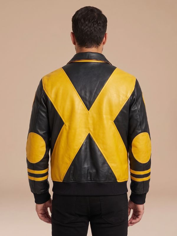 Handmade X-Men 97 Yellow Black Bomber Jacket