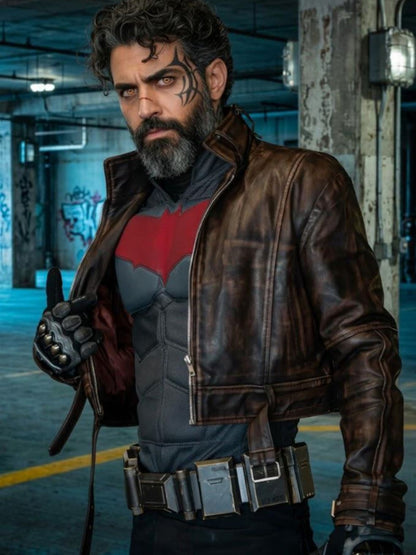 DC Titans Jason Todd Distressed Leather Jacket