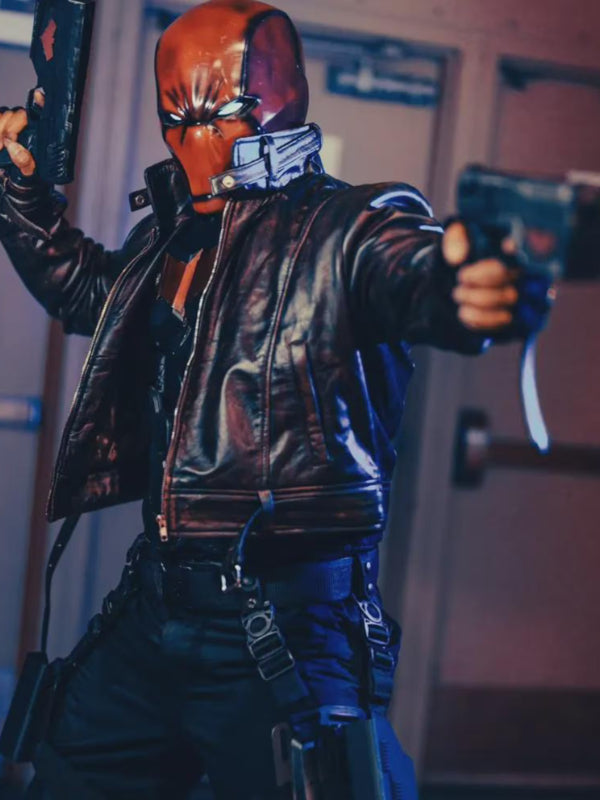 Jason Todd Lambskin Leather Biker Jacket