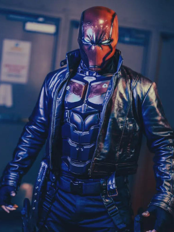 Jason Todd Lambskin Leather Biker Jacket