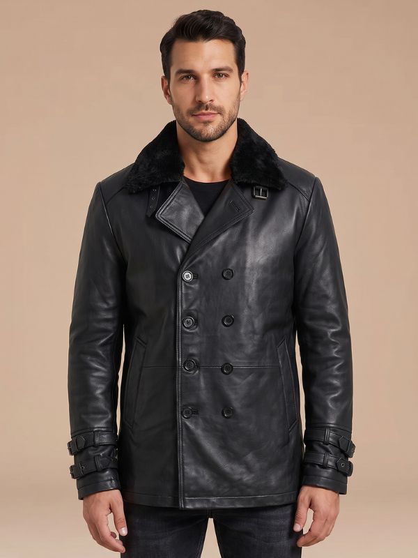Leon Kennedy RE9 Leather Peacoat
