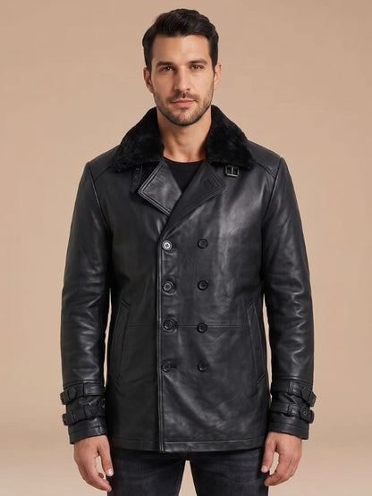 Leon Kennedy RE9 Leather Peacoat
