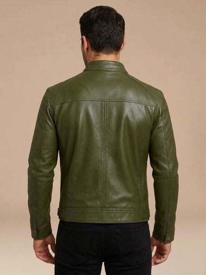 Cafe Racer Leather Jacket