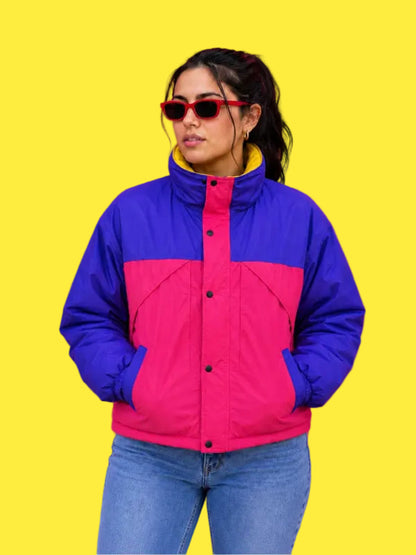 Oliver Tree Inspired 90s Retro Colorblock Bomber Jacket