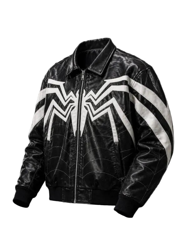 Spider-Man Symbiote Spider Logo Black Jacket