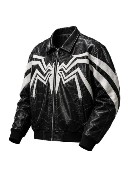 Spider-Man Symbiote Spider Logo Black Jacket