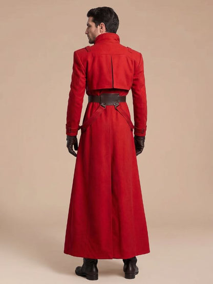 Vash The Stampede Red Gothic Cosplay Trench Coat Back